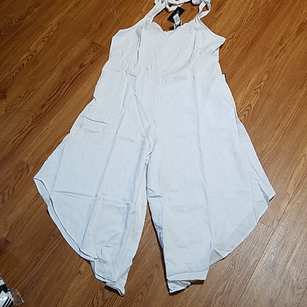 Royalty Clothing Asymmetrical Tie-Strap Jumpsuit - Picture 2 of 5